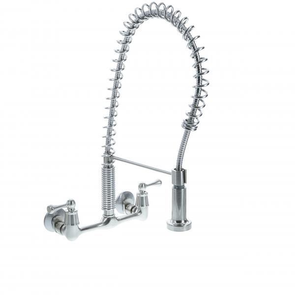 Wall Mount Pre-Rinse Faucet - Stainless Steel