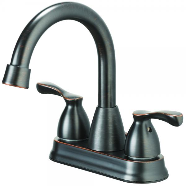 Lavatory Faucet Two Handle 4 " Center, with Pop Up & Lift Rod Oil Rubbed Bronze