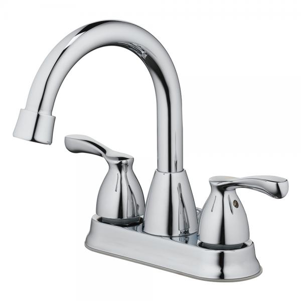 Lavatory Faucet Two Handle 4 " Center, with Pop Up & Lift Rod Chrome