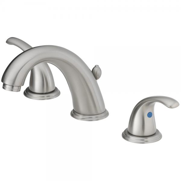 Lavatory Faucet  2 handle, 8" widespread center, with Pop Up and lift Rod, Brushed Nickel
