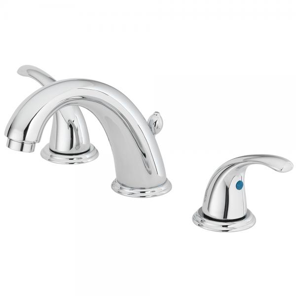 Lavatory Faucet  2 handle, 8" widespread center, with Pop Up and lift Rod, Chrome