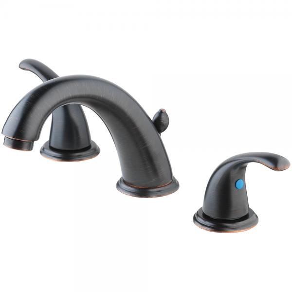 Lavatory Faucet  2 handle, 8" widespread center, with Pop Up and lift Rod, Oil Rubbed Bronze